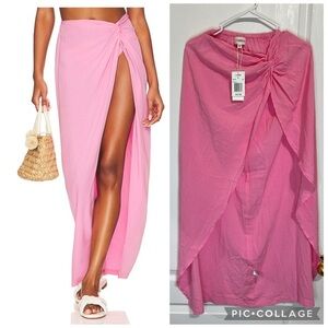 REVOLVE Lspace Mia Wrap Cover-up Skirt In Pink size S-M